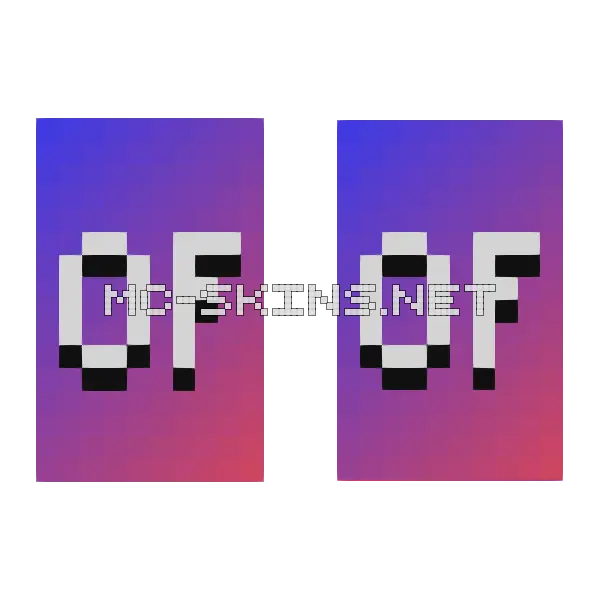 Pink Violet OptiFine cape, outside and lining