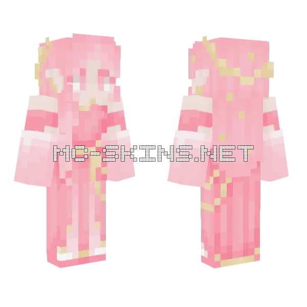 Pink Witch Minecraft skin, front and back