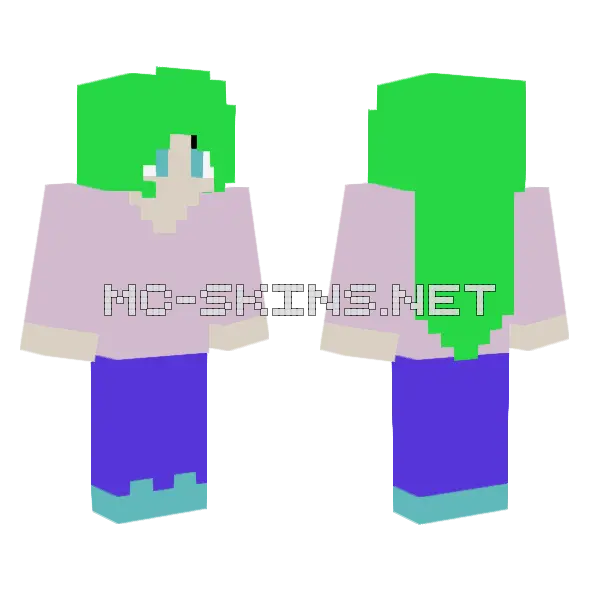 Pinkapples Minecraft skin, front and back