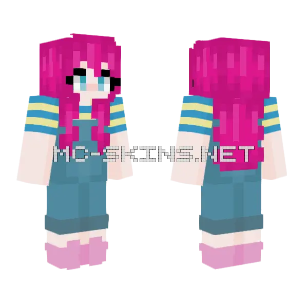 Pinkie Pie Minecraft skin, front and back