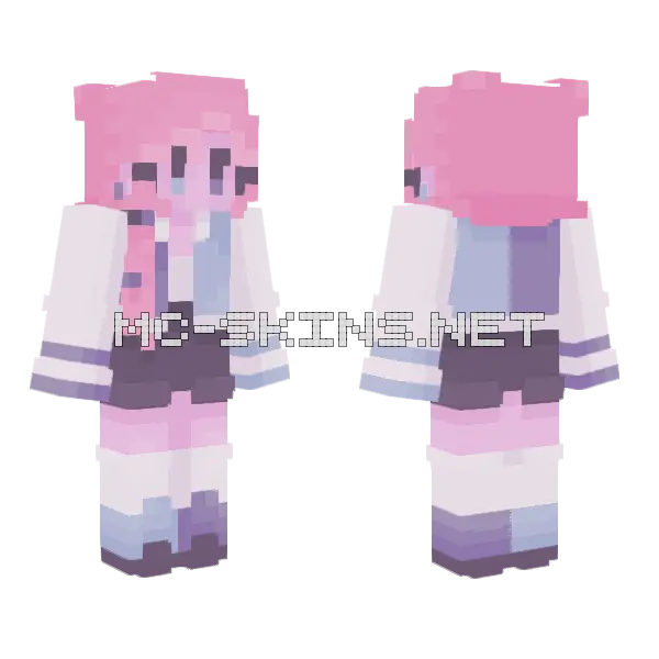 Pinky Minecraft skin, front and back