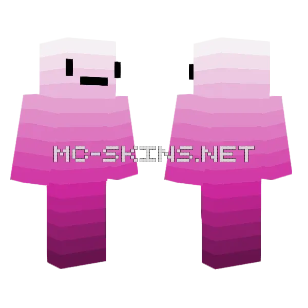 Pinq Minecraft skin, front and back