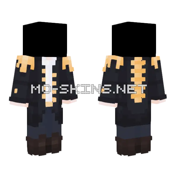 Pirate 3 Minecraft skin, front and back