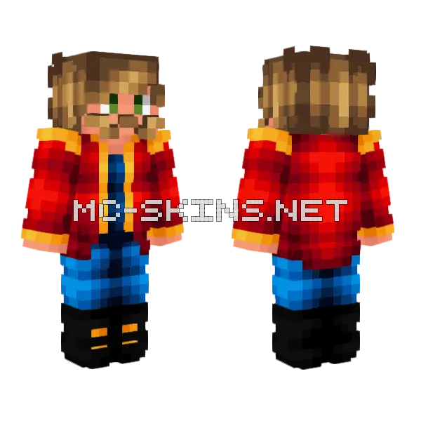 Pirate Captain Minecraft skin, front and back