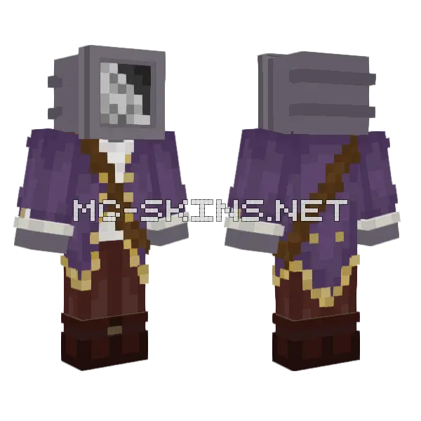 Pirate Dice Minecraft skin, front and back