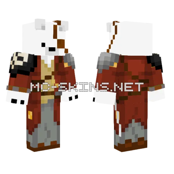 Pirate Eye Patch 2 Minecraft skin, front and back