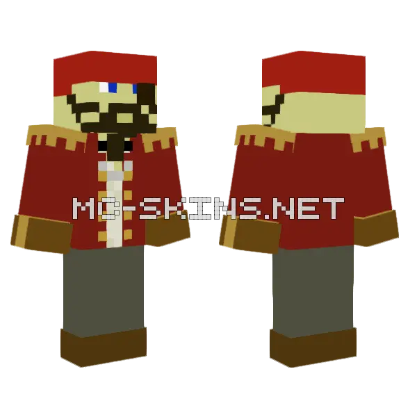 Pirate Skin Minecraft skin, front and back