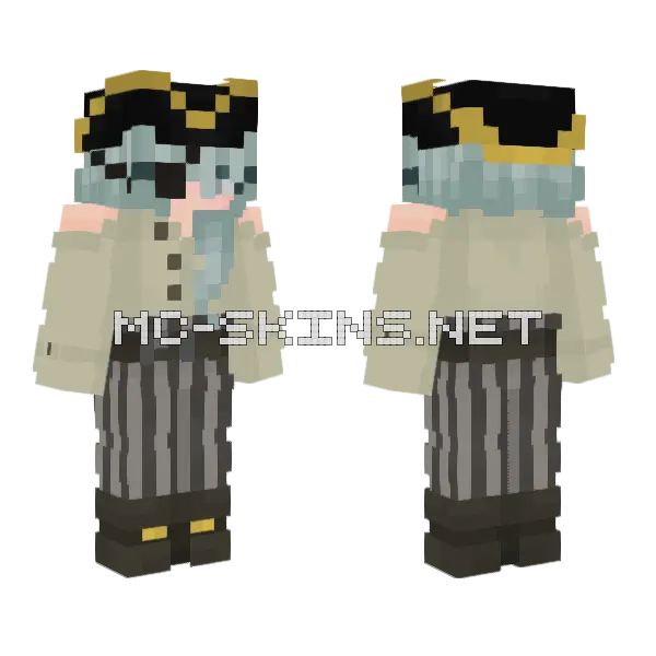 Pirate Skin Minecraft skin, front and back