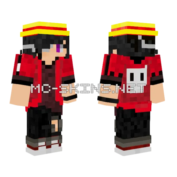 Pirate Tomboy Mertens V2 Minecraft skin, front and back