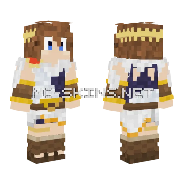 Pit Kid Icarus Minecraft skin, front and back