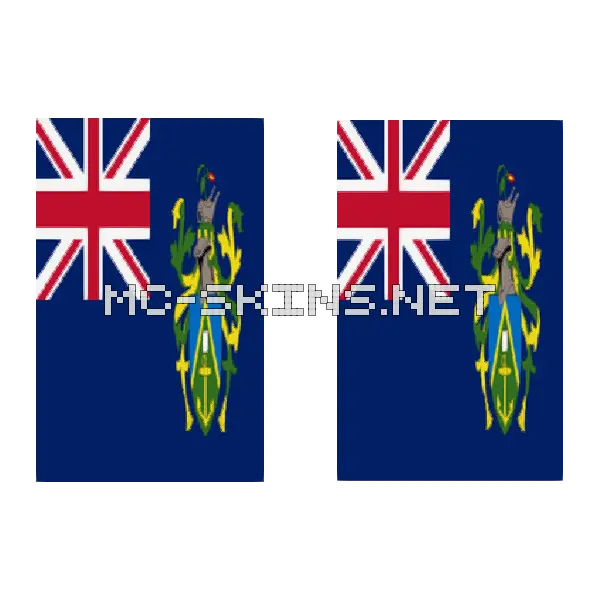 Pitcairn Islands Flag cape, outside and lining