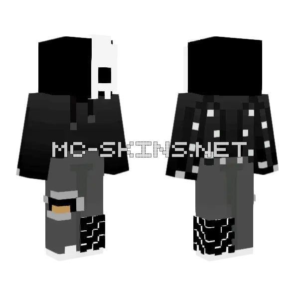 Pitch Black Alleyway Ob Special Effects Minecraft skin, front and back