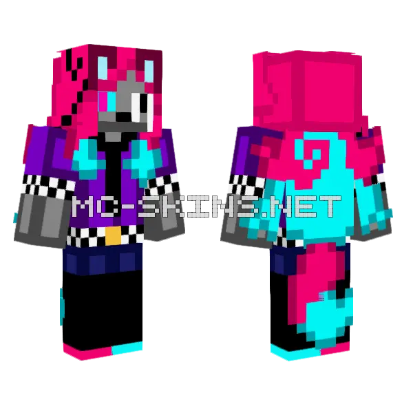 Pix Minecraft skin, front and back