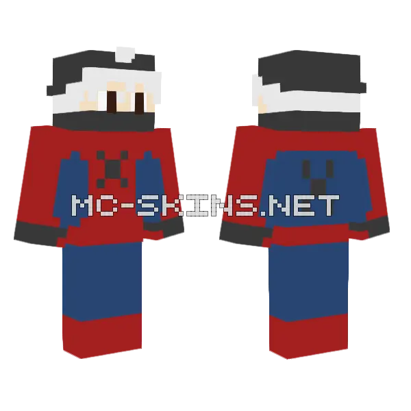 Pixel Boy Spiderman Suit Minecraft skin, front and back