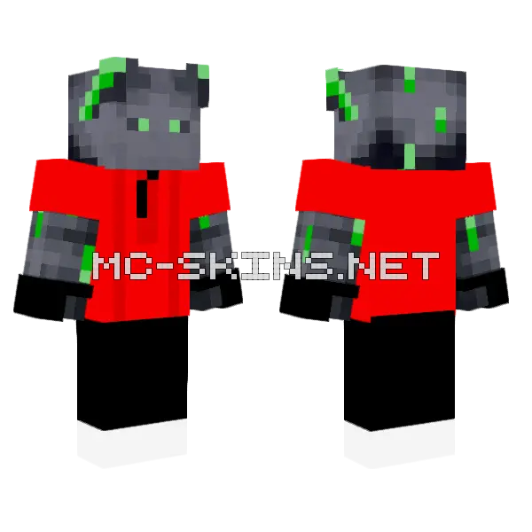 Pizza Place Uniform Male Minecraft skin, front and back