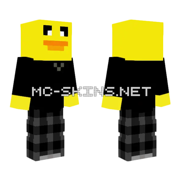 Pj Duck Minecraft skin, front and back