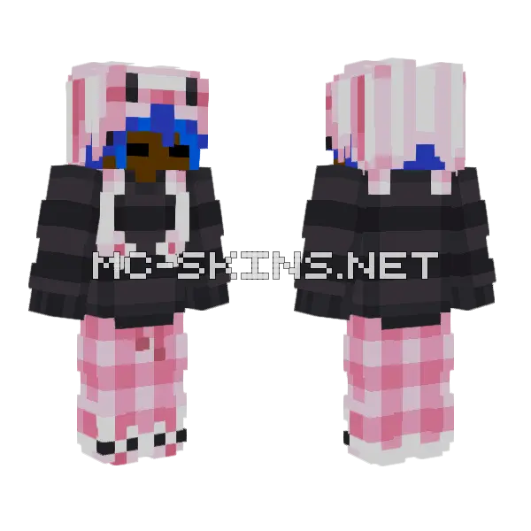 Pjjjjjjjjjj Blue Pajamas Minecraft skin, front and back