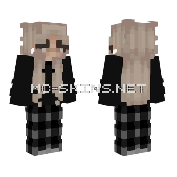 PJs Minecraft skin, front and back