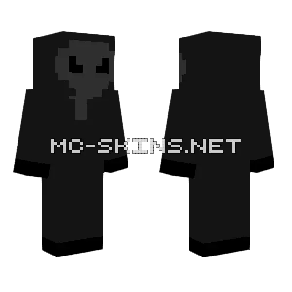 Plague Doctor Mask Minecraft skin, front and back