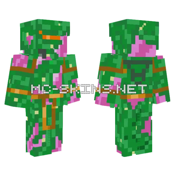 Plague Marine Death Guard Minecraft skin, front and back