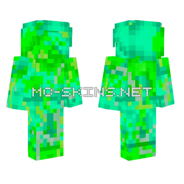 Plague Steve Minecraft skin, front and back