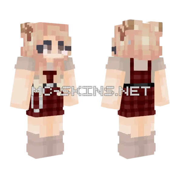 Plaid And Adorable Minecraft skin, front and back
