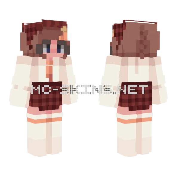 Plaid Raffle Base Minecraft skin, front and back