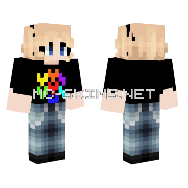 Plaid Shirt Gamer, front and back