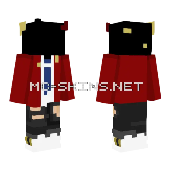 Plantilla Uniforme Minecraft skin, front and back