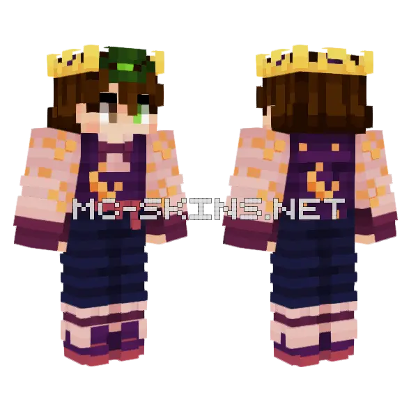 Plantskid Minecraft skin, front and back