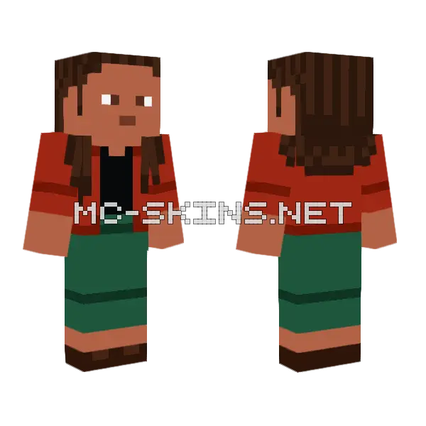 Plastic Noor Minecraft skin, front and back
