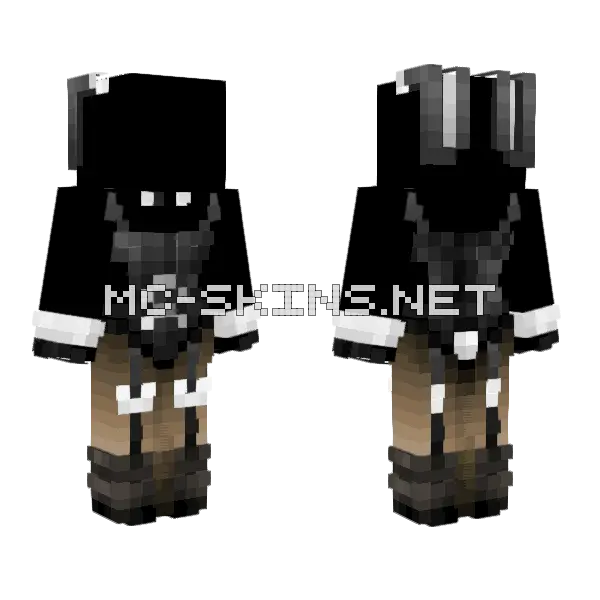 Playbunny Outfit Minecraft skin, front and back