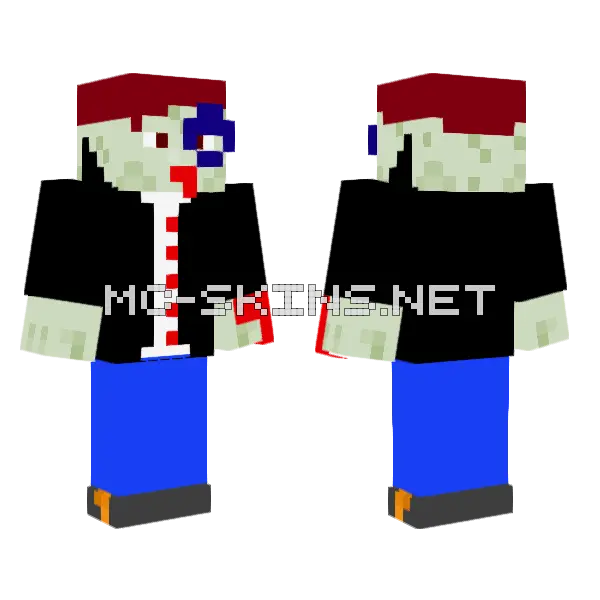 Player Bruised Minecraft skin, front and back