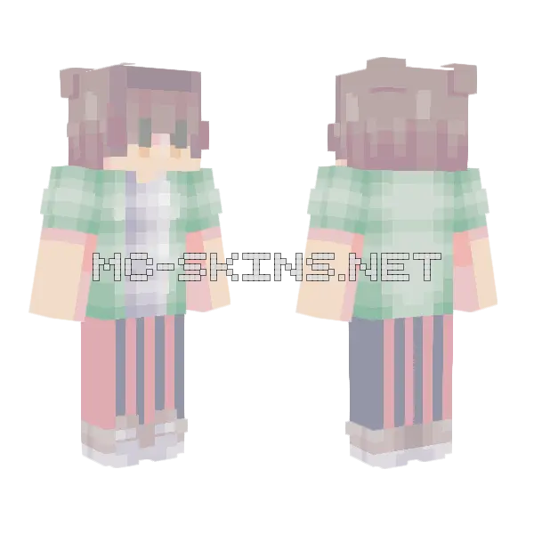 Playing Memes On Loop Minecraft skin, front and back