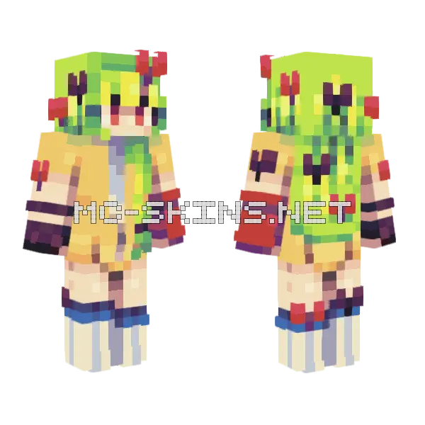 Pluck SF Attack Minecraft skin, front and back