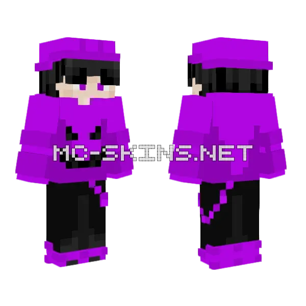 Pluh Minecraft skin, front and back