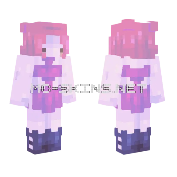 Plum Girl Minecraft skin, front and back