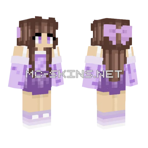Plum Girl Skin Minecraft skin, front and back
