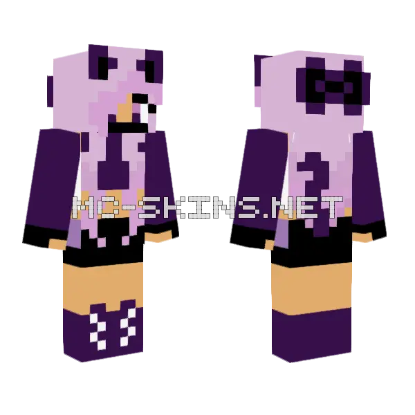 Plum Leilani Minecraft skin, front and back