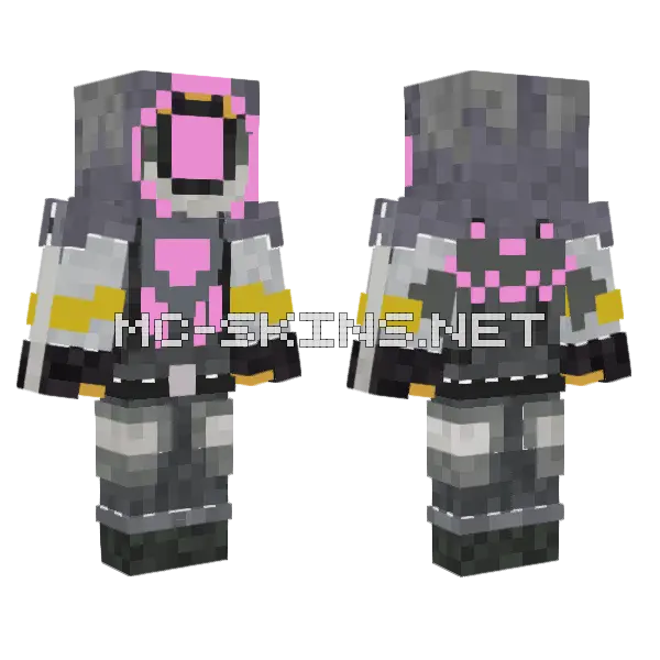 Plushie Accelerator TDS Minecraft skin, front and back