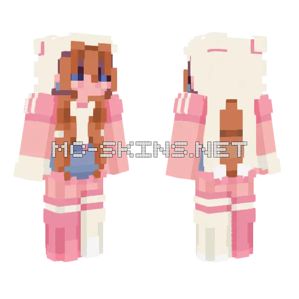 Plushie Rce Minecraft skin, front and back
