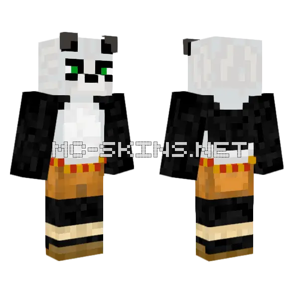 Po The Dragon Warier Minecraft skin, front and back