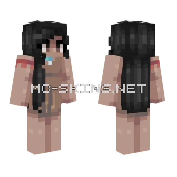 Pocahontas Minecraft skin, front and back