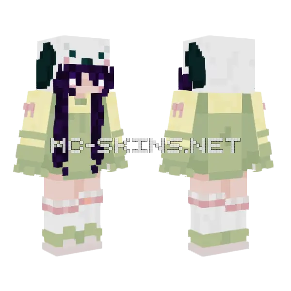 Pochacomi Girl Minecraft skin, front and back