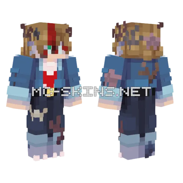 Poison Ed Red Life Minecraft skin, front and back