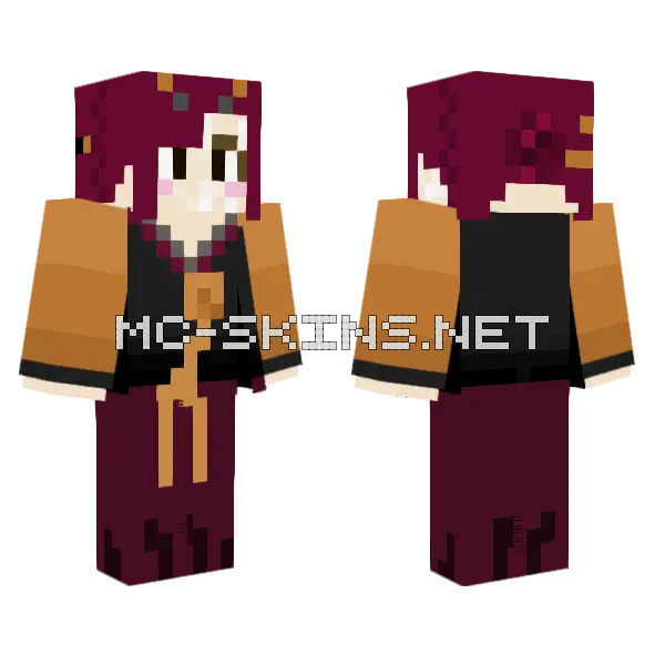 Poisoncherry In Hanbok Minecraft skin, front and back