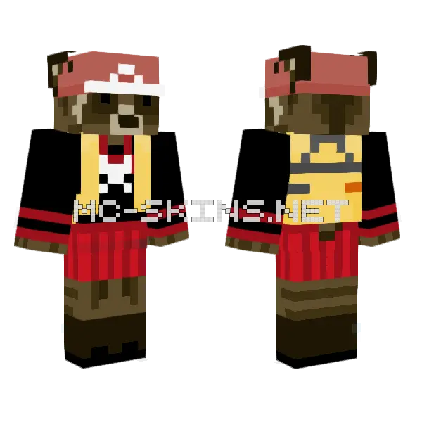 Poke Mapacho Minecraft skin, front and back