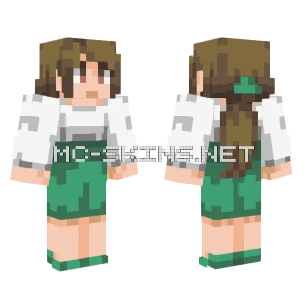 Pokemon DPPT Aroma Lady Minecraft skin, front and back