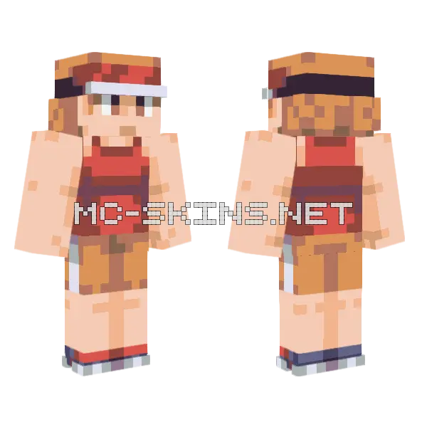 Pokemon DPPT Cyclist F Minecraft skin, front and back