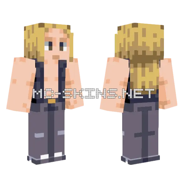 Pokemon DPPt Guitarist Minecraft skin, front and back